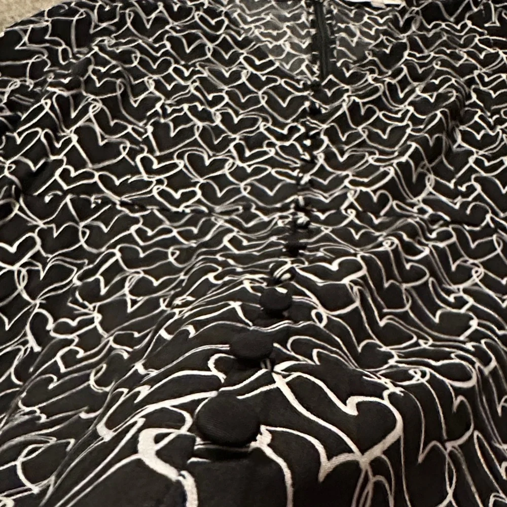 LOFT Black and White hearts Dress - Picture 3 of 7